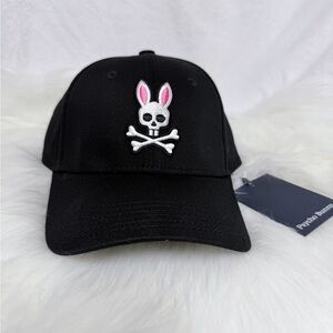 Psycho Bunny Black Cap with Iconic Logo